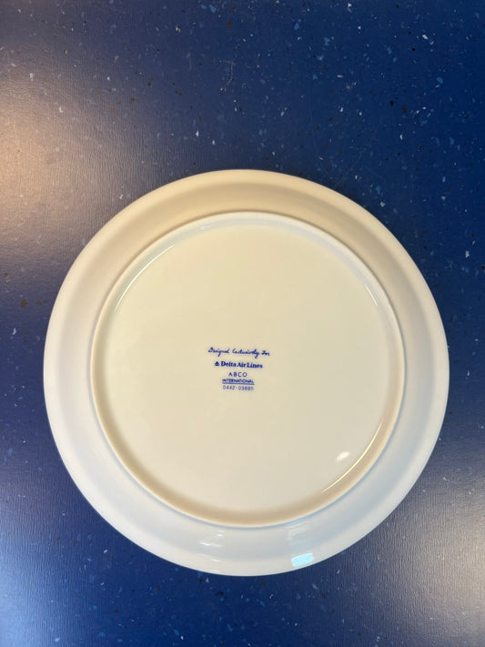 Authentic Delta Airlines Dinner Plate